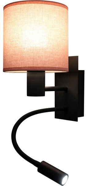 Brilagi - LED flexibilná lampa BOBO 1xE27/25W/230V + LED/3W čierna/ružová
