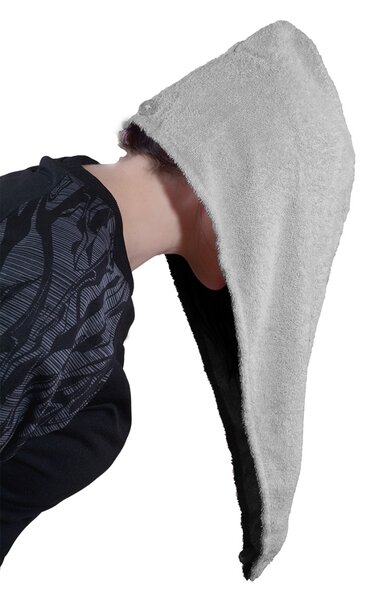 Rýchloschnúci turban na vlasy RENA svetlo šedý