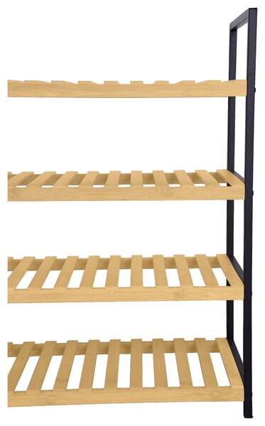 REGÁL NA TOPÁNKY, prírodná farba, čierna, 70/64,5/30 cm Carryhome - Online Only drobný nábytok, Online Only