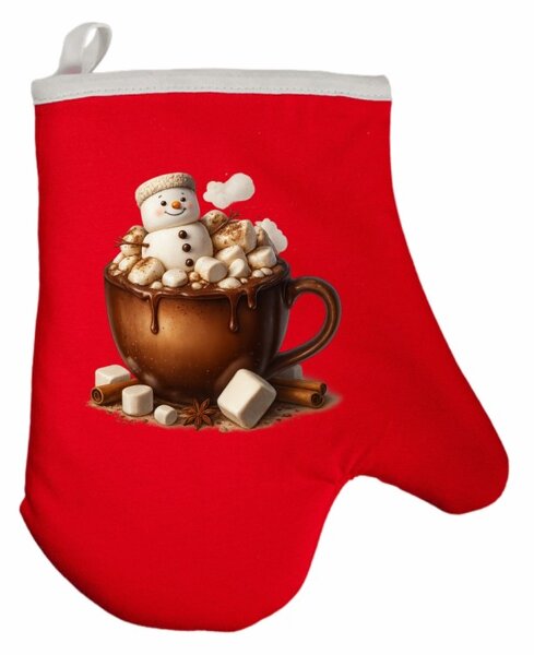 Vianočná kuchynská rukavica Choco EMI, červená
