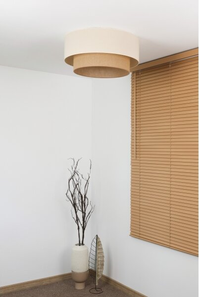 Duolla - Stropné svietidlo BOHO 3xE27/15W/230V pr. 60 cm krémová/béžová