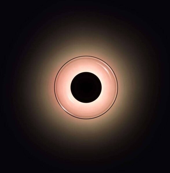 MARSET LED nástenné svetlo Aura, Ø 18 cm, On/Off, meď, Meď, Obývacia izba / jedáleň, Sklo, Dizajn, Nástenné svietidlo