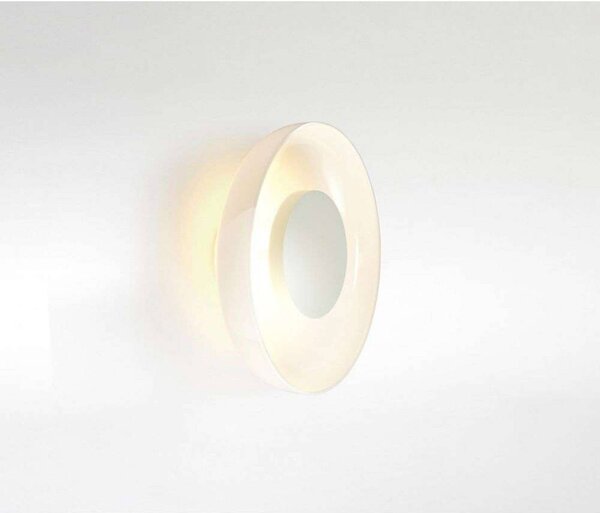 MARSET LED nástenné svetlo Aura Plus, Ø 25 cm, opálové, Biela / opálová, Obývacia izba / jedáleň, Sklo, Dizajn, Nástenné svietidlo