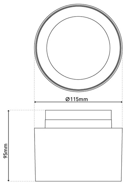 LED stropné bodové svetlá Trimes, Ø 11,5 cm, čierny, step-stmievateľné, Čierna, Obývacia izba / jedáleň, Plast, Závesné svietidlo