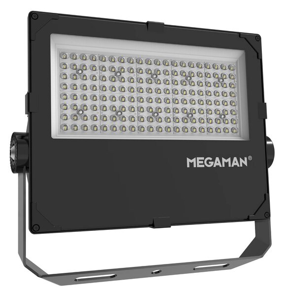 MEGAMAN LED vonkajší reflektor Hugo, 90 W, 3000 K, IP66, Čierna, Hliník, Vonkajše bodové svietidlo / bodateľné do zeme