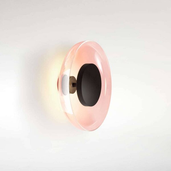 MARSET LED nástenné svetlo Aura Plus Ø 25 cm on/off medená farba, Meď, Obývacia izba / jedáleň, Sklo, Dizajn, Nástenné svietidlo