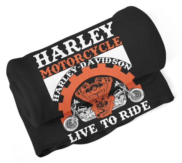 Sablio Deka Harley-Davidson Live to ride - 150x120 cm