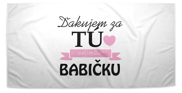 Sablio Uterák Ďakujem za tú najlepšiu babičku - 30x50 cm