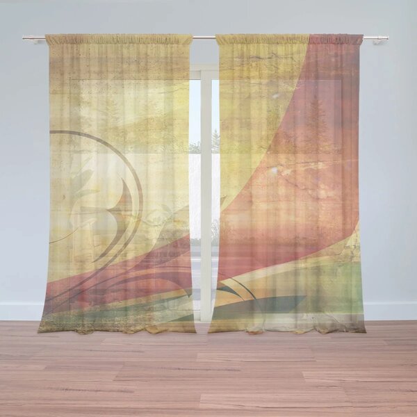 Sablio Záclony Retro motív: 2ks 150x250cm