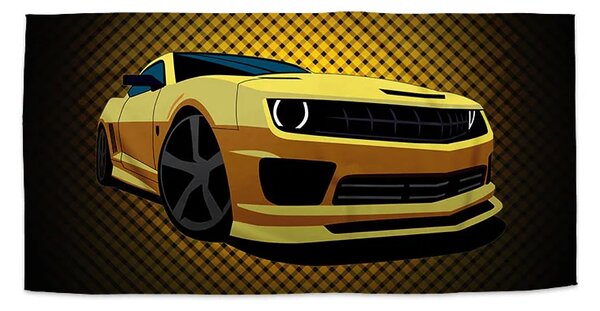 Sablio Uterák Chevrolet Camaro Žltá mriežka - 30x50 cm