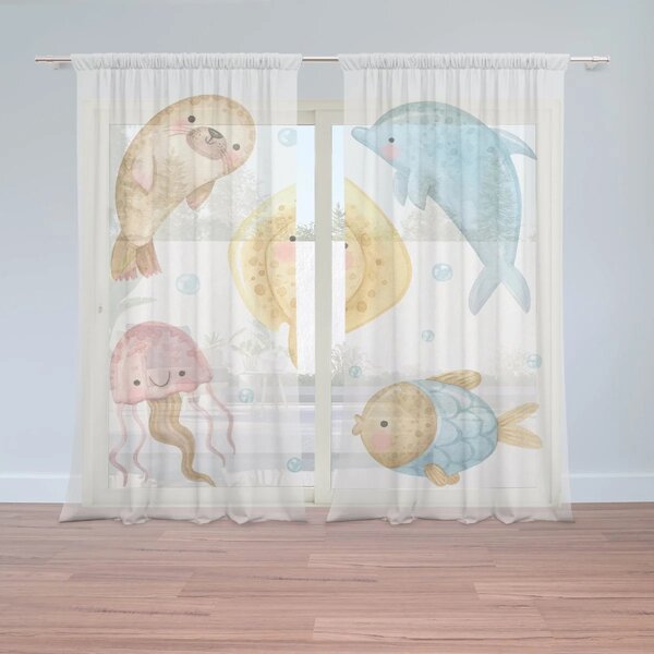 Sablio Záclony Podmorská partia: 2ks 150x250cm