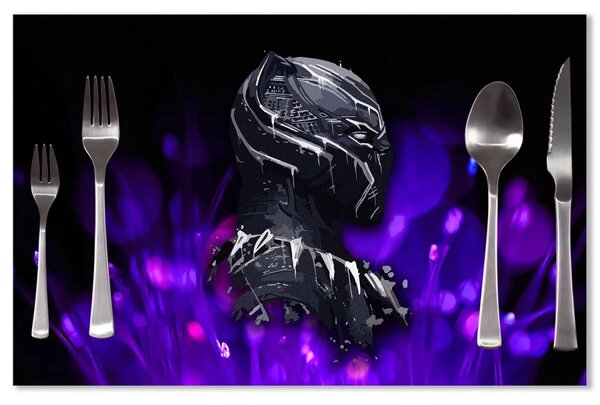 Sablio Prestieranie BLACK PANTHER Fialová luminiscencia: 40x30cm
