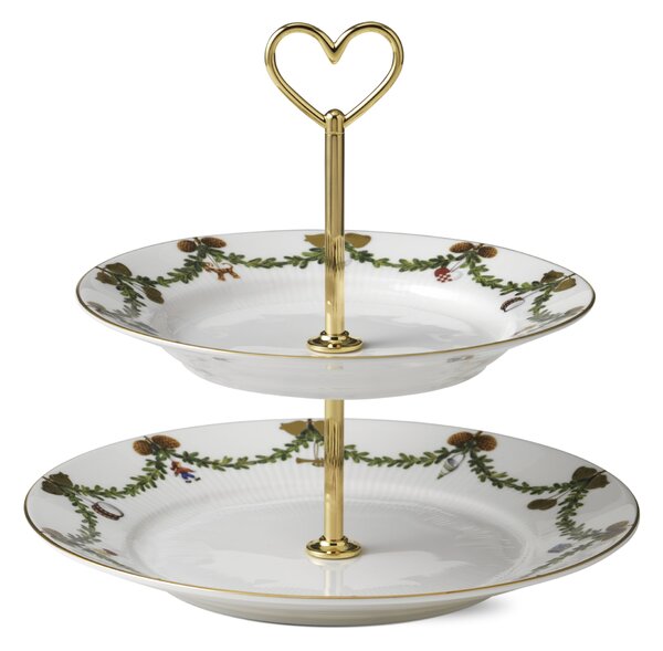 Porcelánový etažér Star Fluted Christmas