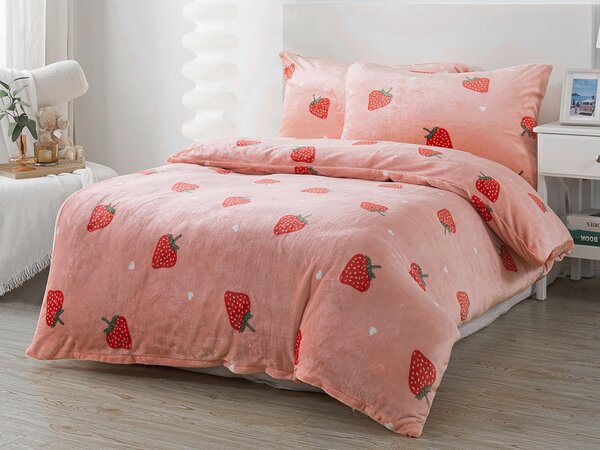XPOSE® Mikroplyšové obliečky STRAWBERRY Exclusive
