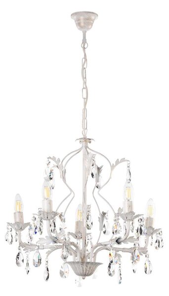 ONLI - Luster na reťazi TERESA 5xE14/6W/230V biela