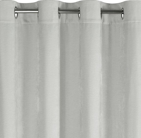 ZÁVES NA KRÚŽKOCH VANI 140X250 CM STRIEBORNÁ