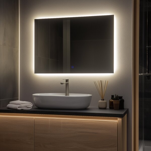 Brilagi - LED kúpeľňové zrkadlo LUCE LED/30W/230V 60x90 cm IP44 CRI 90 stmievateľné + CCT