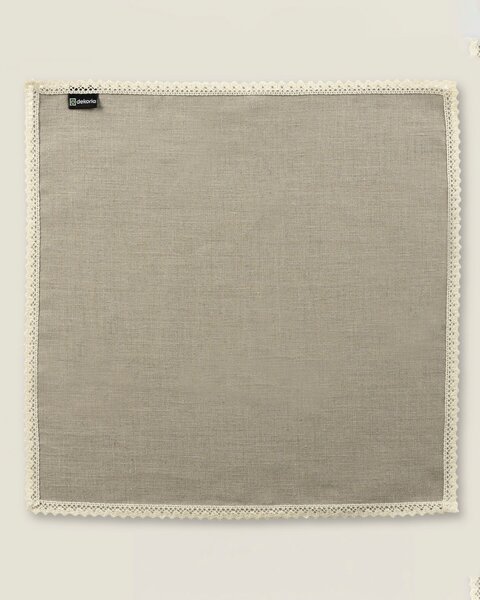 Čipkovaný obrúsok 1 ks. 48x48 cm farba produktu béžová látka zapletaná