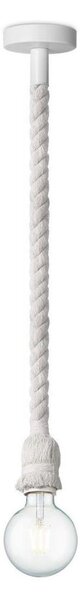 Luster na lanku LEONARDO ROPE 1xE27/10W/230V biela