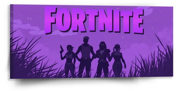 Sablio Obraz FORTNITE Fialová silueta - 110x50 cm