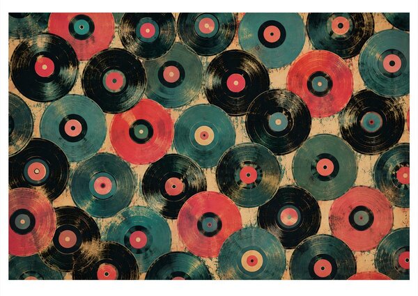 Obraz retro vinylové platne