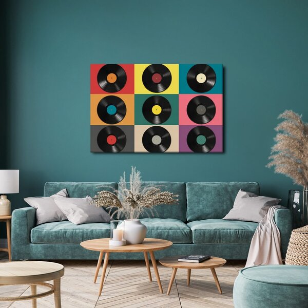 Obraz retro vinylové platne