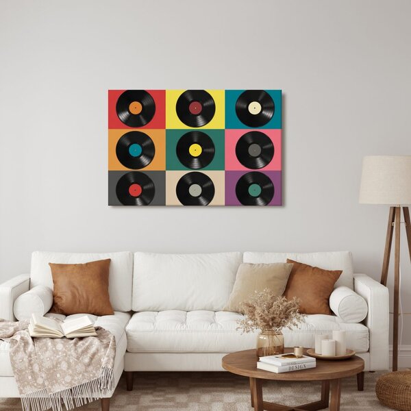 Obraz retro vinylové platne