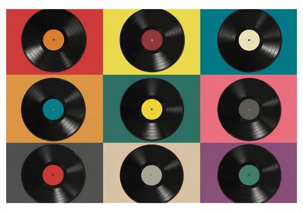 Obraz retro vinylové platne