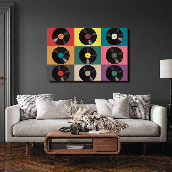 Obraz retro vinylové platne
