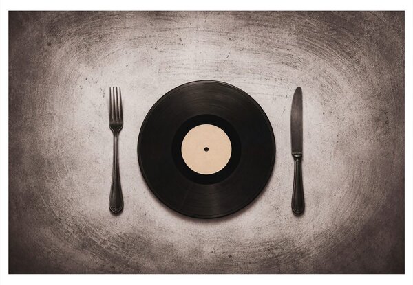 Obraz vinyl medzi príborom