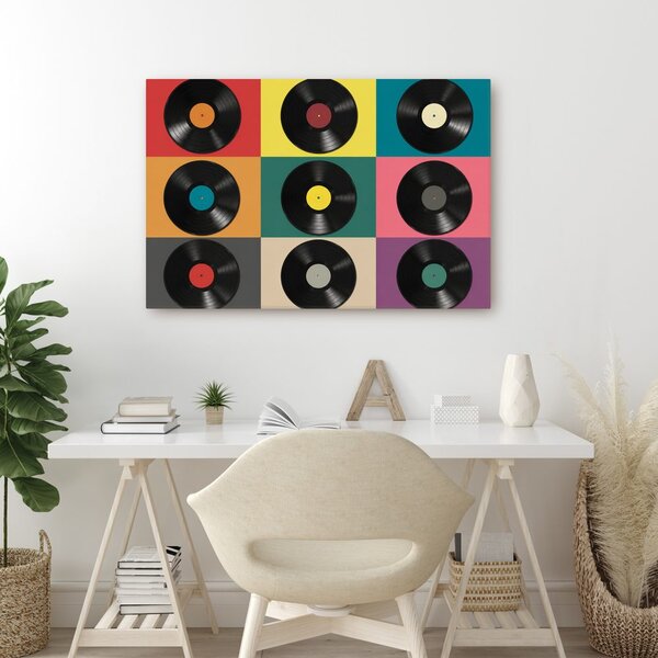 Obraz retro vinylové platne
