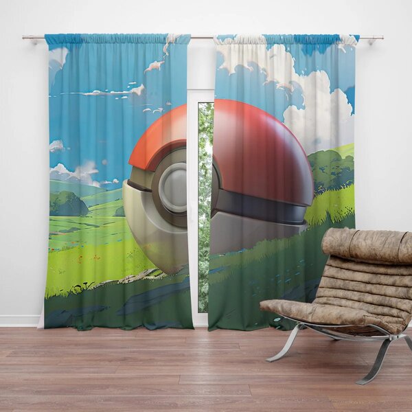 Sablio Záves Pokemon ball Krajina: 2ks 140x250cm