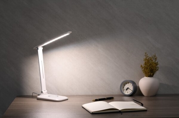 Immax 09107L - LED stmievateľná stolná lampa s bezdrôtovým nabíjaním QI LUMI LED/7W/230V biela