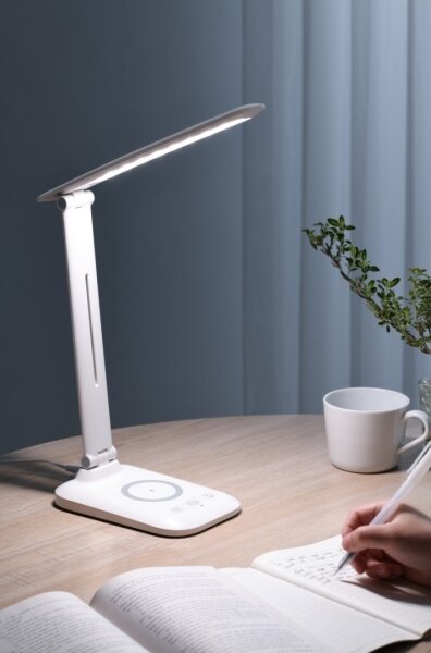 Immax 09107L - LED stmievateľná stolná lampa s bezdrôtovým nabíjaním QI LUMI LED/7W/230V biela