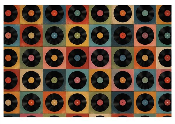 Obraz retro vinylové platne