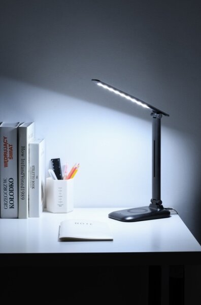 Immax 09106L - LED stmievateľná stolná lampa s bezdrôtovým nabíjaním QI LUMI LED/7W/230V čierna