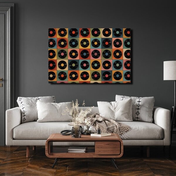 Obraz retro vinylové platne