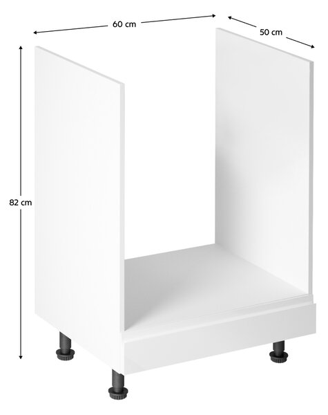 KONDELA Skrinka na spotrebiče, biela/biela extra vysoký lesk, AURORA D60ZK