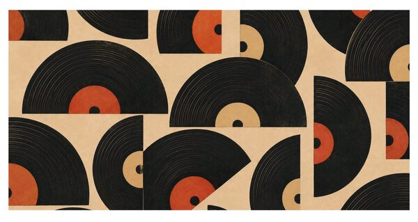Obraz štýlové vinylové kruhy