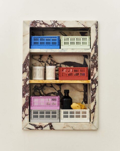 HAY Úložný box Colour Crate Mini set 2ks, dark mint