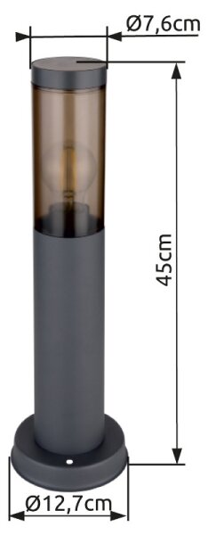 Globo 3158SA - Vonkajšia lampa BOSTON 1xE27/23W/230V 45 cm IP44