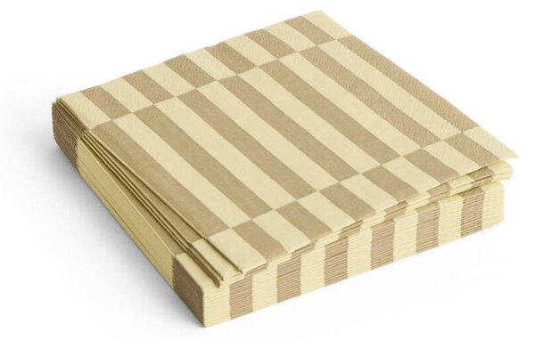 HAY Servítky Pattern Lunch 20ks, cream and sand pillar stripe