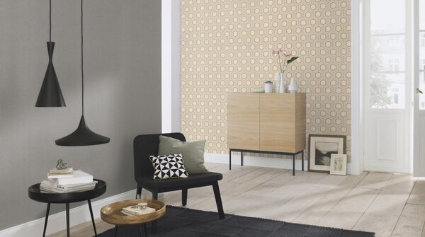 RASCH | Vliesová tapeta na stenu Country Charme 448627 | 0,53 x 10,05 m | šedá
