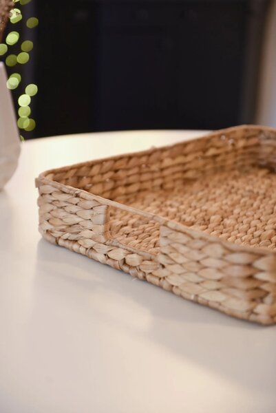 Podnos TIM, šírka 50 cm, vodný hyacint, natur