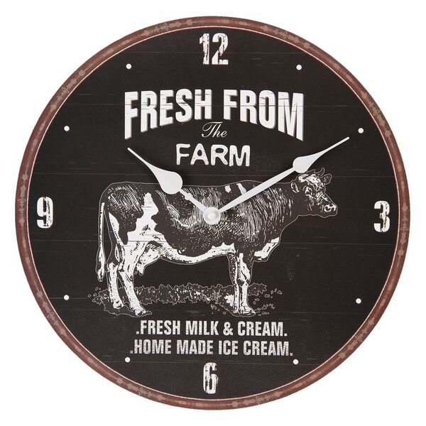 Nástenné hodiny Fresh from the farm - Ø 34 * 3 cm / 1 * AA
