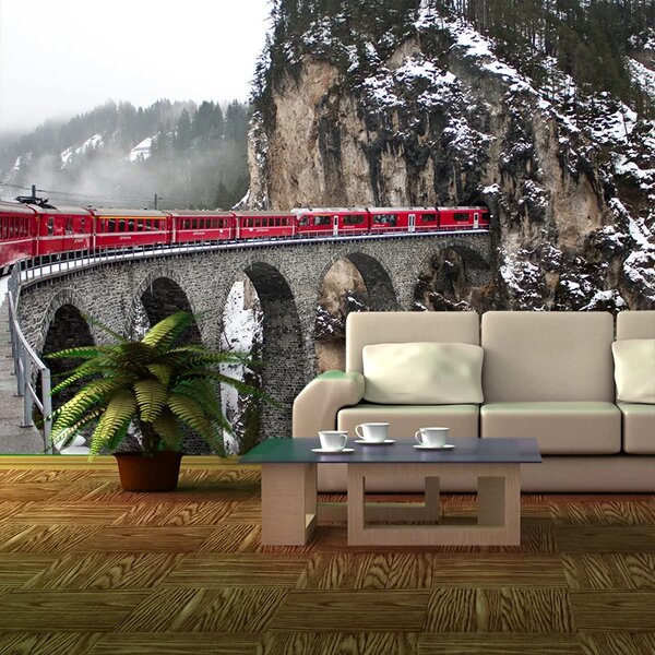 Sablio Tapeta Vlak na moste 2 - 125x75 cm