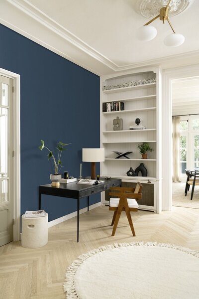RASCH | Vliesová tapeta na stenu Country Charme 452082 | 0,53 x 10,05 m | modrá