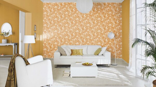 RASCH | Vliesová tapeta na stenu Country Charme 452075 | 0,53 x 10,05 m | okrová
