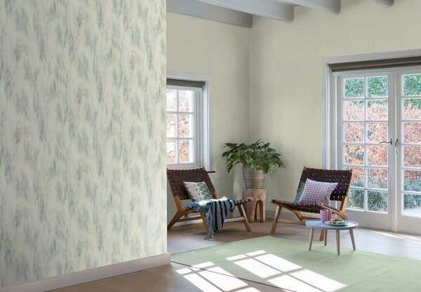 RASCH | Vliesová tapeta na stenu Country Charme 536829 | 0,53 x 10,05 m | zelená
