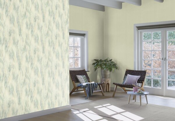 RASCH | Vliesová tapeta na stenu Country Charme 536829 | 0,53 x 10,05 m | zelená